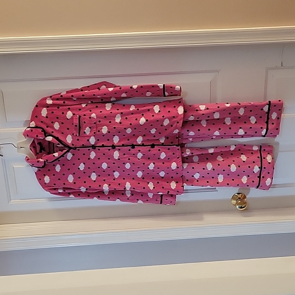 Layla pink and white cloud fleece pajamas small